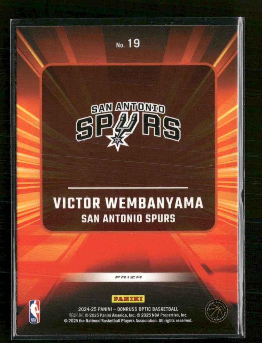 2024-25 Donruss Optic Express Lane Holo Victor Wembanyama #19