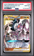 2019 Pokemon Sun & Moon Cosmic Eclipse Arcs/Dlga/Palkia Gx 10 PSA #156