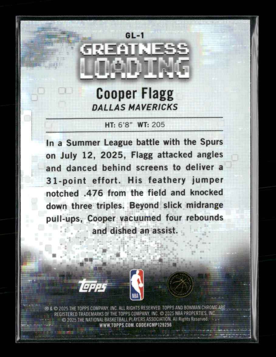 2025-26 Bowman Greatness Loading Cooper Flagg #GL-1