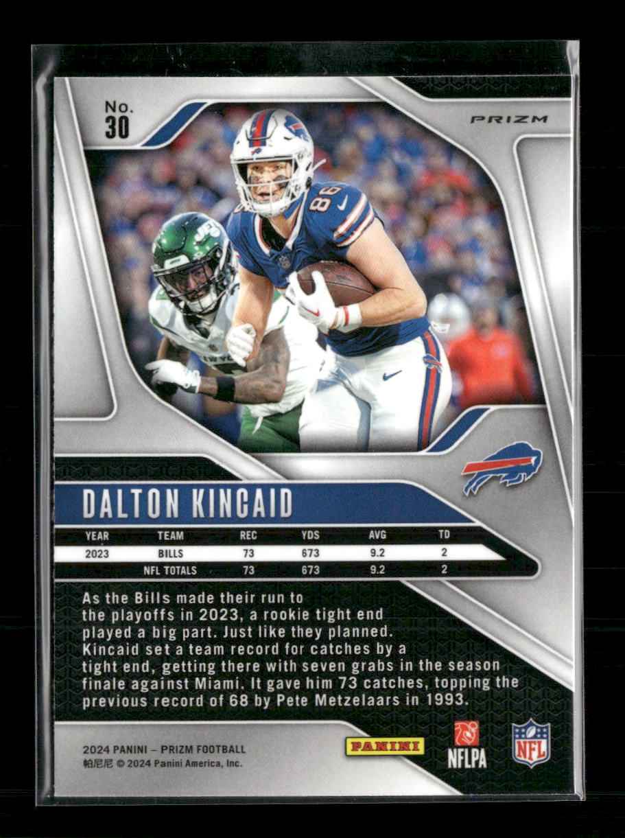 2024 Panini Prizm Blue Dalton Kincaid #30