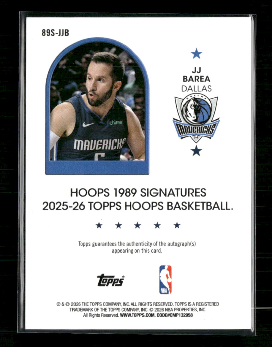 Topps Nba Hoops 1989 Signatures JJ Barea Auto #89S-JJB