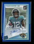 2025 Donruss Rated Rookies RPS Auto Blue Travis Hunter Rookie #/149 #201