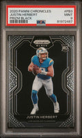 2020 Panini Chronicles Prizm Black Prizm Black Justin Herbert 9 PSA #PB3