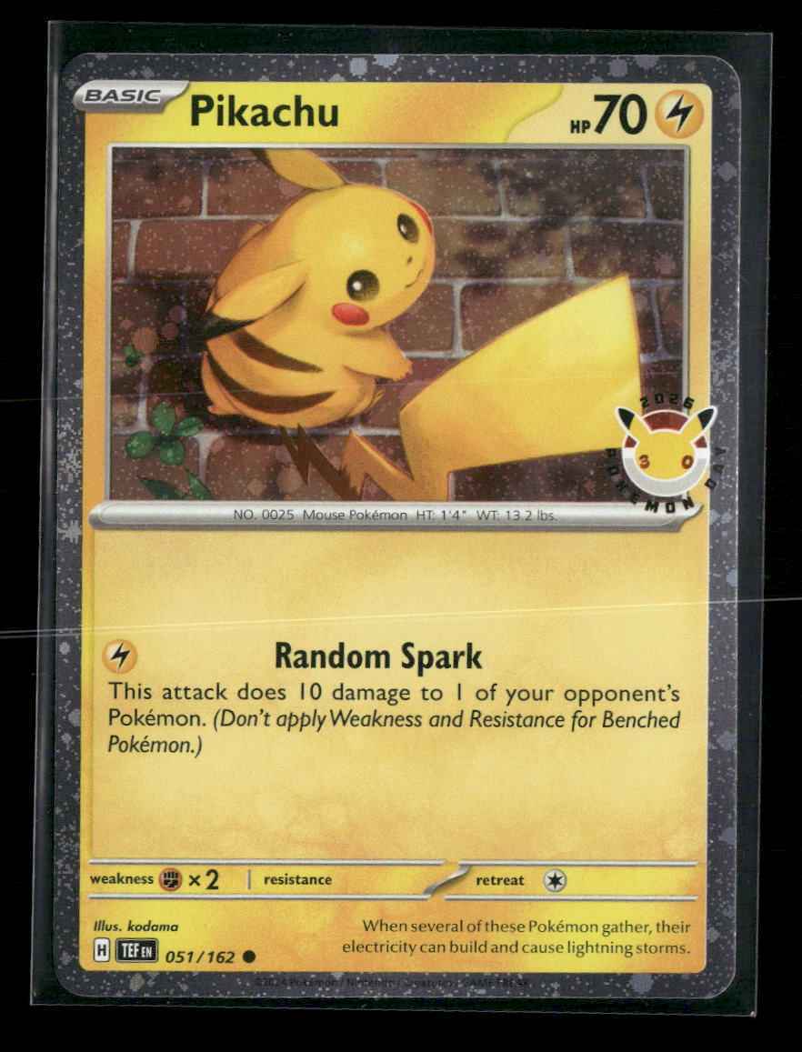 Miscellaneous Cards & Products Pikachu (Pokemon Day 2026) #051/162