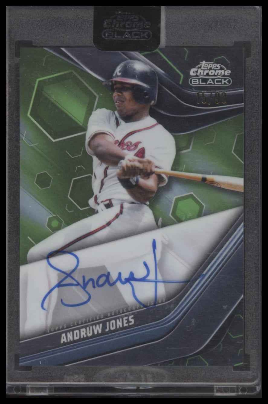 2023 Topps Chrome Black Auto Green Refractor Andruw Jones #/99 #CBA-AJO
