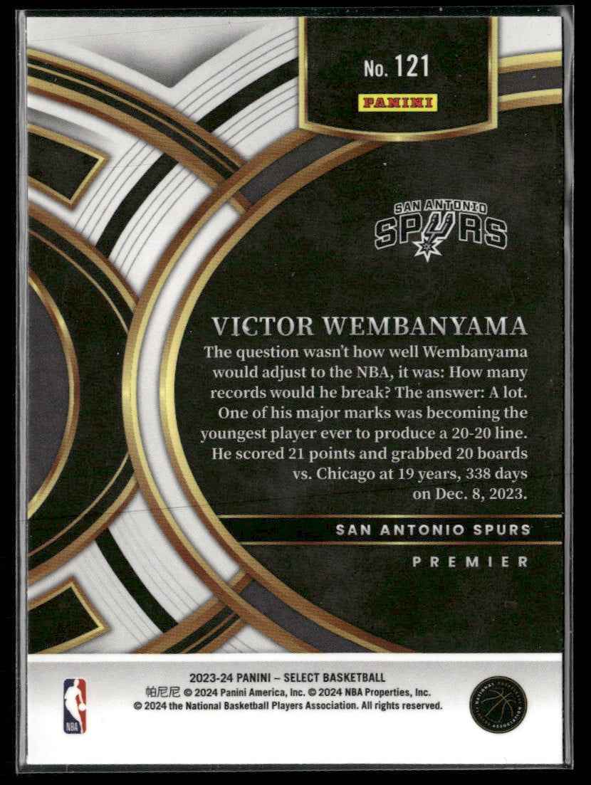 2023-24 Panini Select Blue (Retail Base) Victor Wembanyama Rookie #121