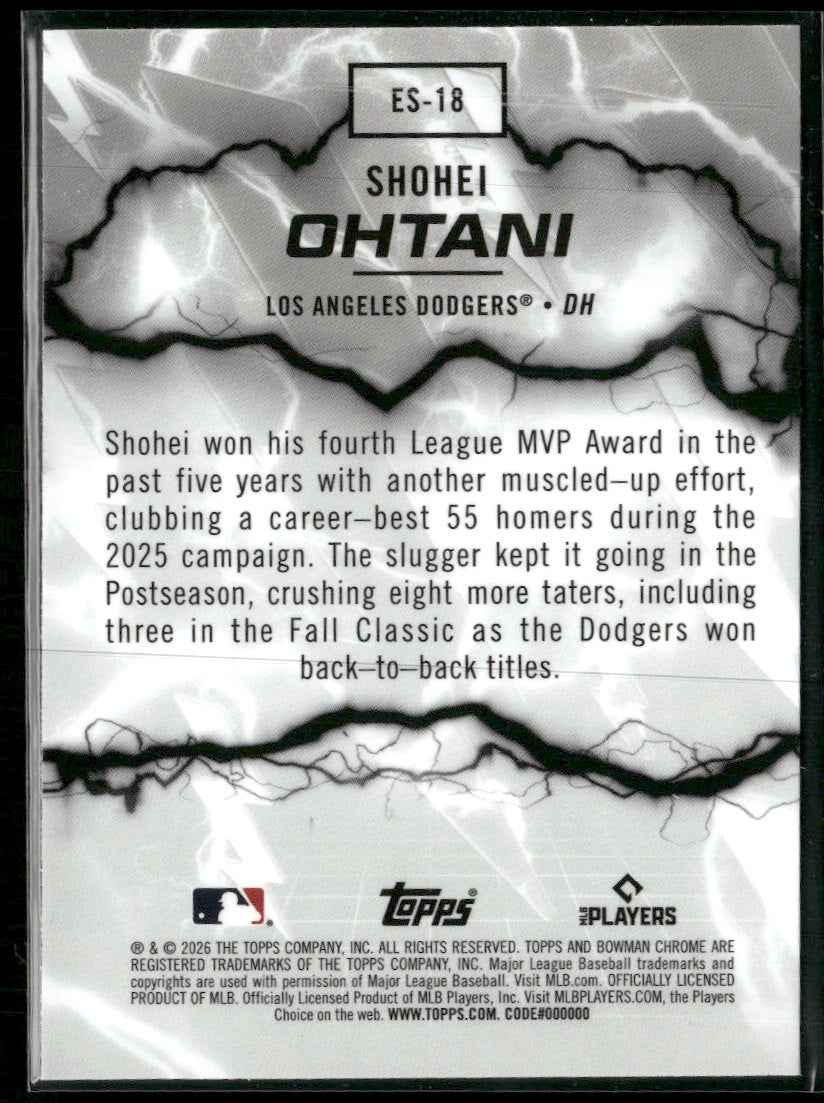 2026 Bowman Electric Sluggers Shohei Ohtani #ES-18