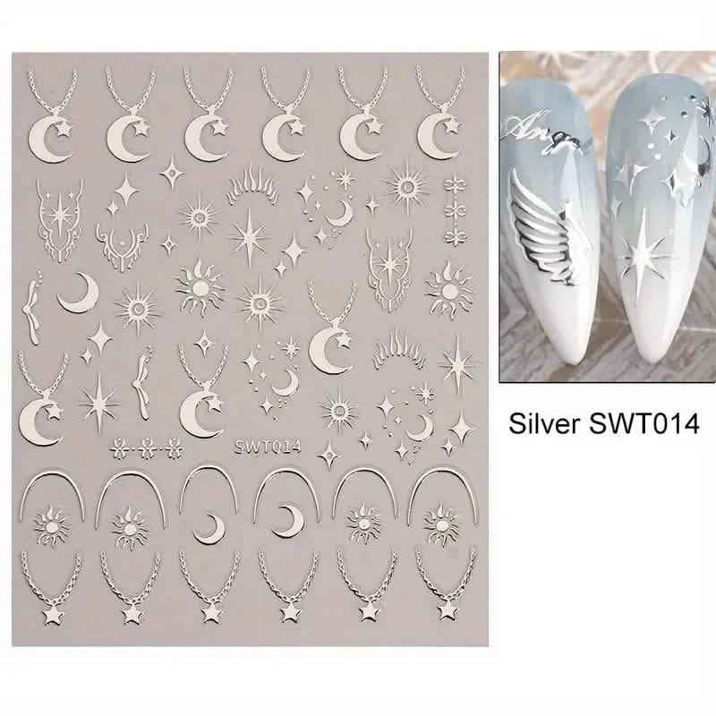 5D Embossed Three-dimensional Nail Stickers