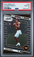 Graded 2024 Panini Absolute Jayden Daniels #102 Orange Rookie RC Football Card PSA 10 Gem Mint