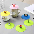 6-Pack: Leak-proof and Dustproof Silicone Cup Cover for Ceramic Tea Cups and Water Cups