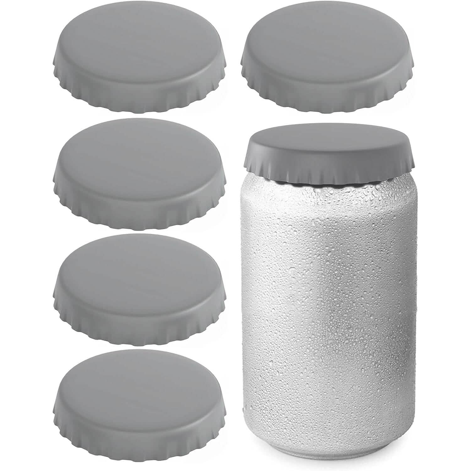 6-Pack: Silicone Can Lids Fits Standard Soda Cans