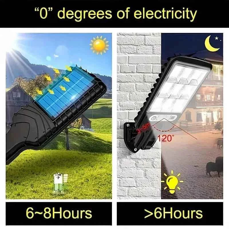 6-Pack: Solar Powered Motion Sensor Outdoor Garden Light with 108 COB LED Lights