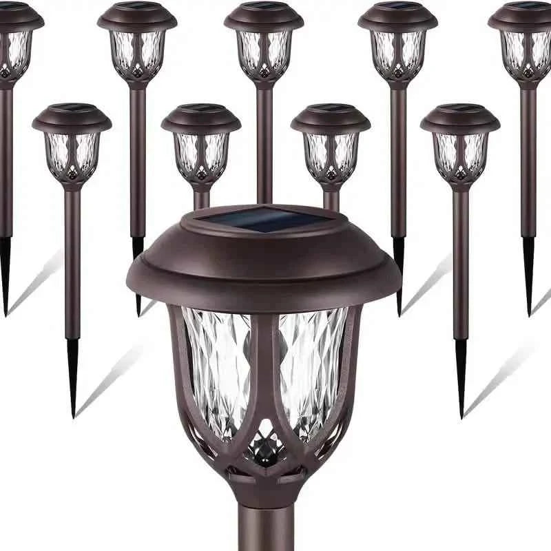 6-Pack: Solar Powered Pathway Lights - Touch-Controlled, Waterproof, Detachable, Energy Efficient, and Wireless Solar Garden Stake Lights
