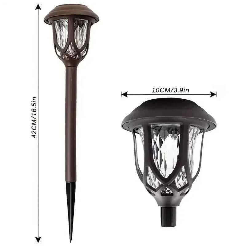 6-Pack: Solar Powered Pathway Lights - Touch-Controlled, Waterproof, Detachable, Energy Efficient, and Wireless Solar Garden Stake Lights