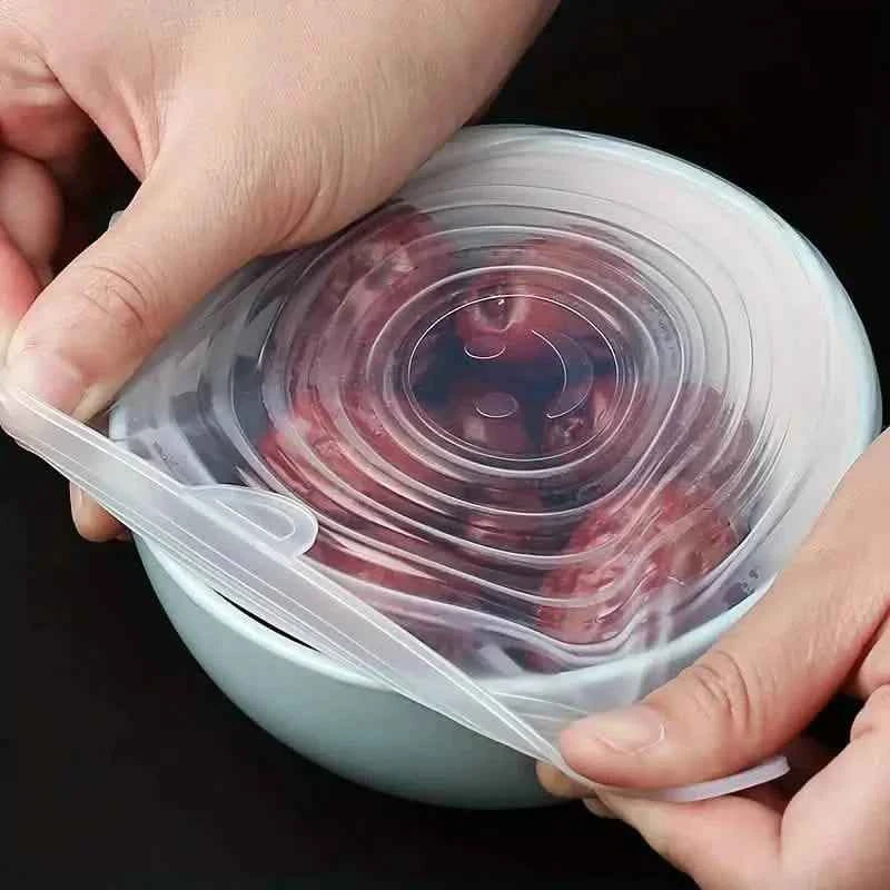 6-Pieces: Reusable Durable Food Storage Bowl Lids