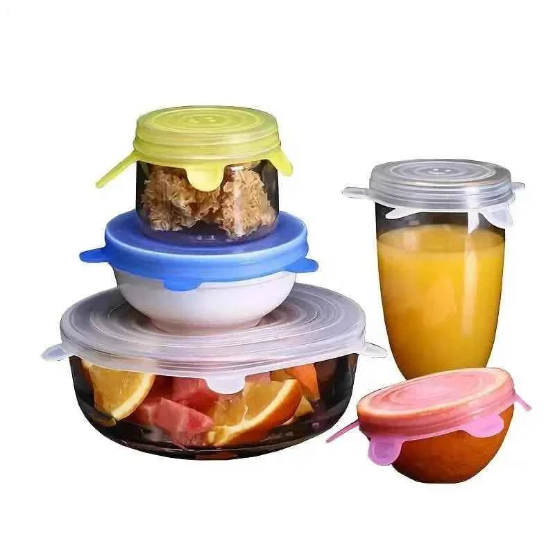 6-Pieces: Reusable Durable Food Storage Bowl Lids