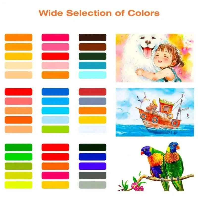 60-Piece Set: Dual Tip Brush Marker Set with Brush & Fineliner Pens