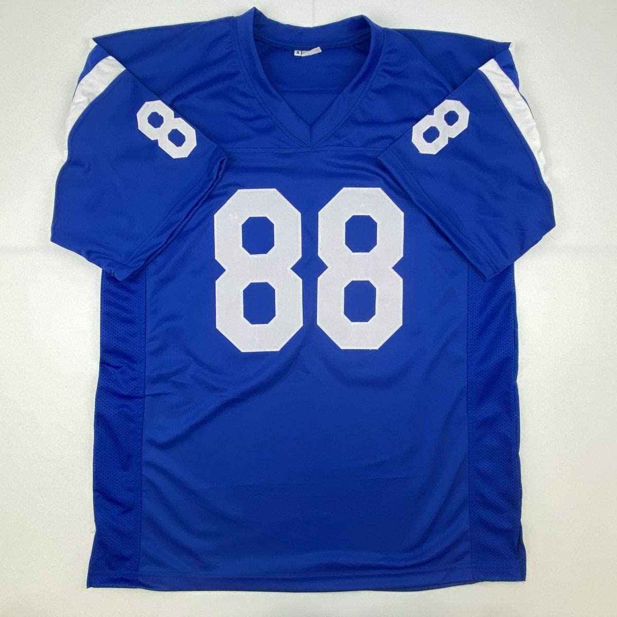 Autographed/Signed Marvin Harrison Indianapolis Blue Football Jersey JSA COA