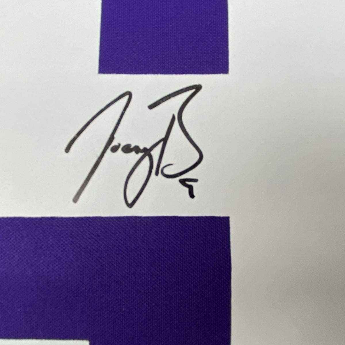 Framed Autographed/Signed Joe Burrow 35x39 LSU Tigers Purple Authentic Nike Game Football Jersey Fanatics COA