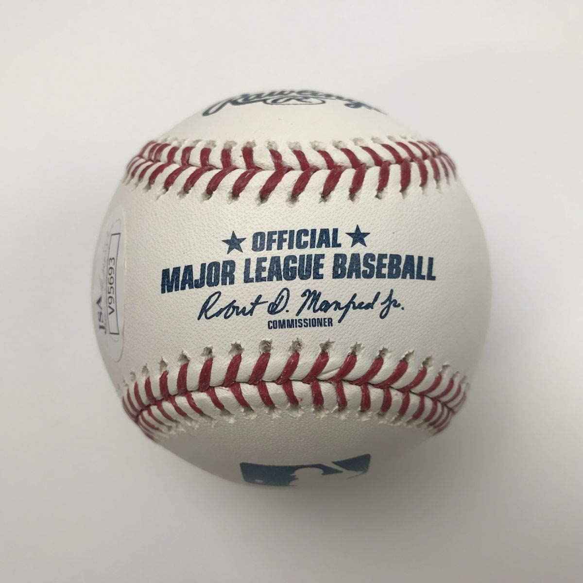 Autographed/Signed Trea Turner Rawlings Official Major League Baseball ROML JSA COA
