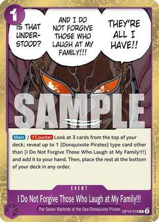 I Do Not Forgive Those Who Laugh at My Family!!! (OP10-078) - Royal Blood Foil