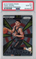 Graded 2018-19 Panini Prizm Trae Young #21 Freshman Phenoms Rookie RC Basketball Card PSA 10 Gem Mint
