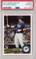 Graded 2011 Topps Update Anthony Rizzo #US55 Rookie RC Baseball Card PSA 10 Gem Mint