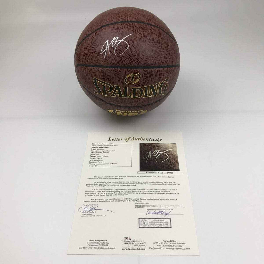 Autographed/Signed Kobe Bryant Los Angeles Lakers Spalding Full Size FS Basketball JSA COA/LOA