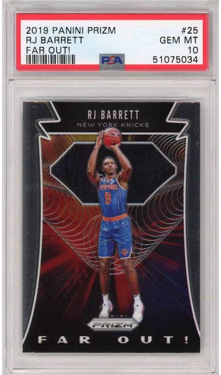 Graded 2019-20 Panini Prizm R.J. RJ Barrett #25 Far Out Rookie RC Basketball Card PSA 10 Gem Mint