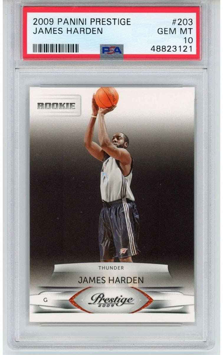 Graded 2009-10 Panini Prestige James Harden #203 Rookie RC Basketball Card PSA 10 Gem Mint