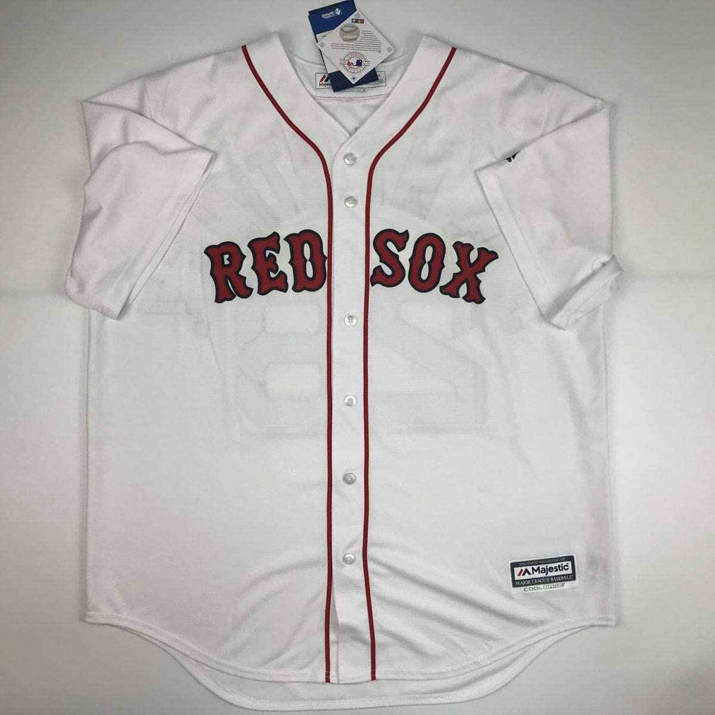 Autographed/Signed JD J.D. Martinez Boston White Baseball Jersey Steiner Sports COA