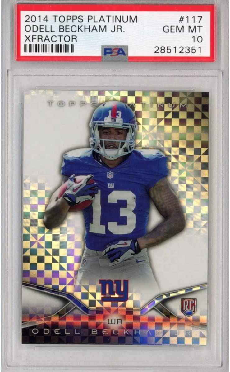 Graded 2014 Topps Platinum Odell Beckham Jr. #117 Xfractor Rookie RC Football Card PSA 10 Gem Mint