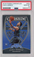 Graded 2018-19 Panini Chronicles Luka Doncic #553 Crusade Rookie RC Basketball Card PSA 10 Gem Mint