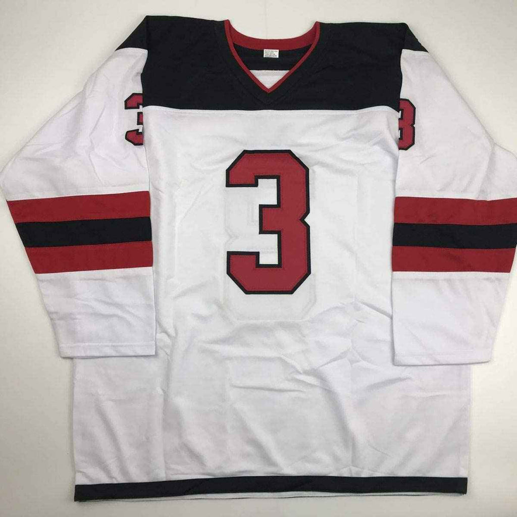 Autographed/Signed Ken Daneyko New Jersey White Hockey Jersey PSA/DNA COA