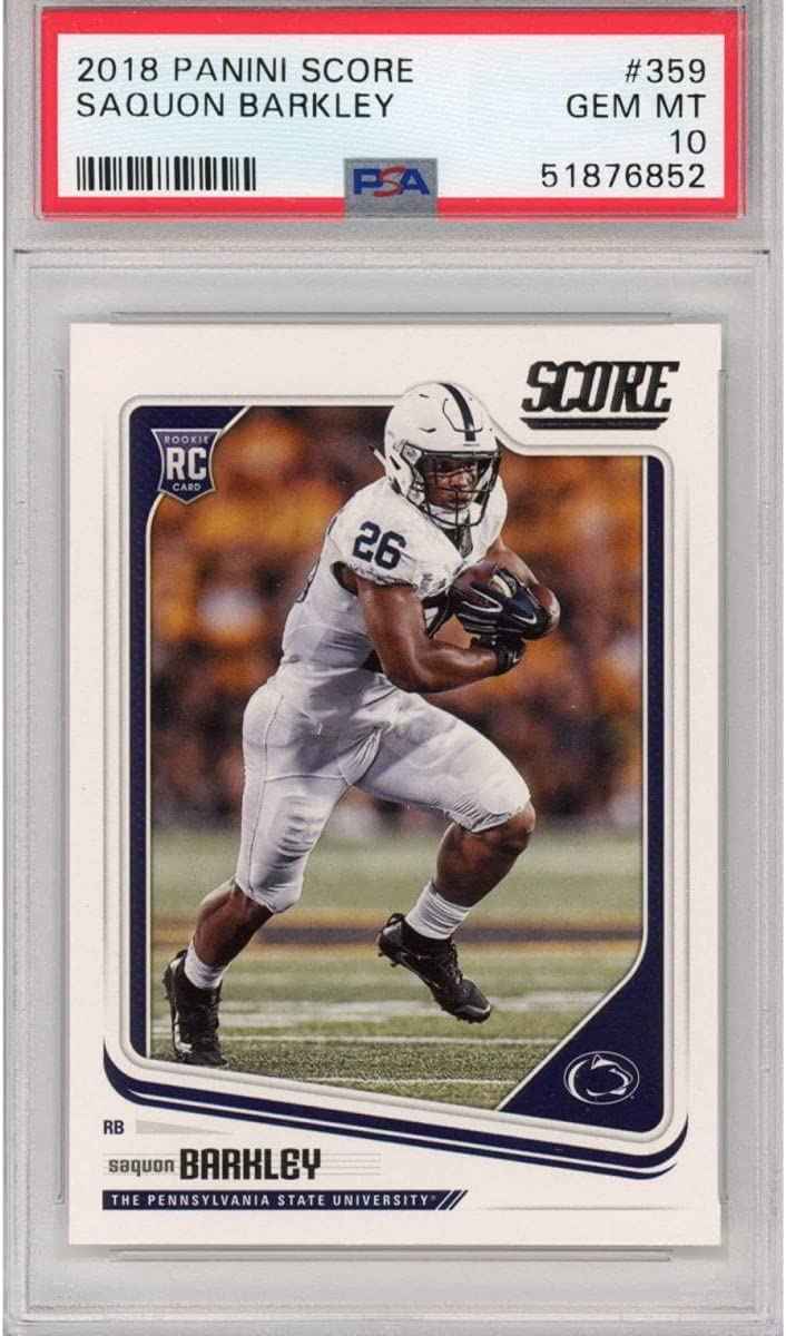 Graded 2018 Panini Score Saquon Barkley #359 Rookie RC Football Card PSA 10 Gem Mint