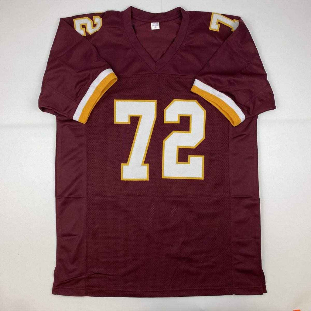 Autographed/Signed Dexter Manley Washington Burgundy Football Jersey JSA COA