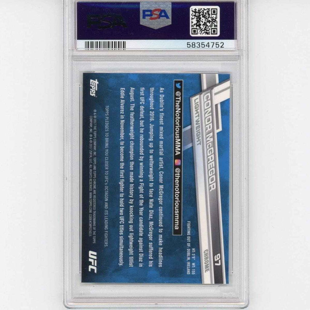 Graded 2017 Topps Chrome Conor McGregor #97 UFC MMA Card PSA 10 Gem Mint