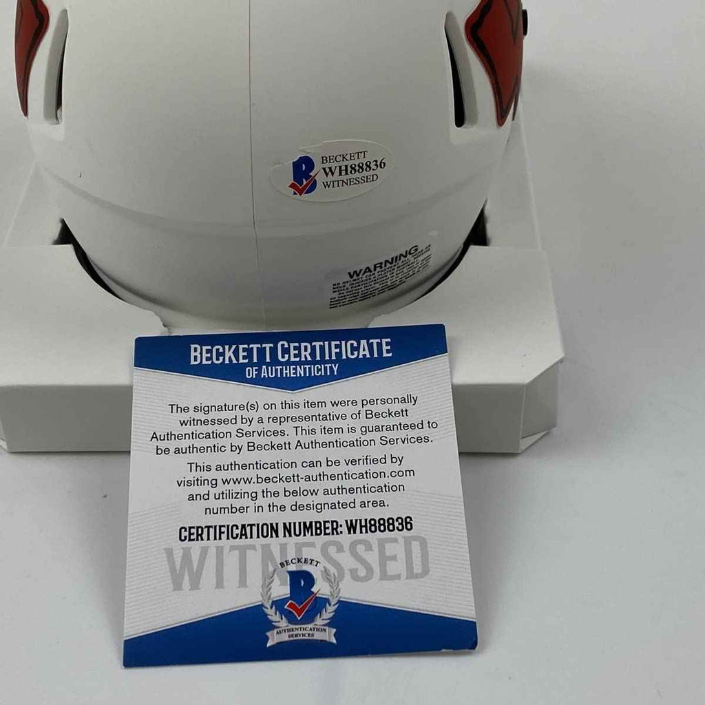 Autographed/Signed Tyreek Hill Kansas City Chiefs Lunar Eclipse Mini Football Helmet Beckett BAS COA