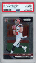 Graded 2018 Panini Prizm Baker Mayfield #201 Rookie RC Football Card PSA 10 Gem Mint