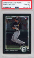Graded 2010 Bowman Chrome Mike Giancarlo Stanton #198 Rookie RC Baseball Card PSA 10 Gem Mint