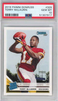 Graded 2019 Panini Donruss Terry McLaurin #329 Rookie RC Football Card PSA 10 Gem Mint