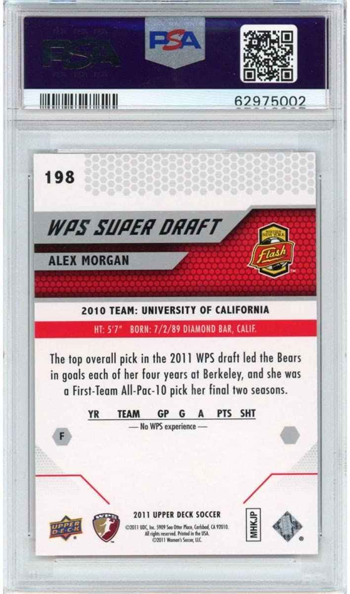 Graded 2011 Upper Deck UD MLS Alex Morgan #198 Rookie RC Soccer Card PSA 10 Gem Mint