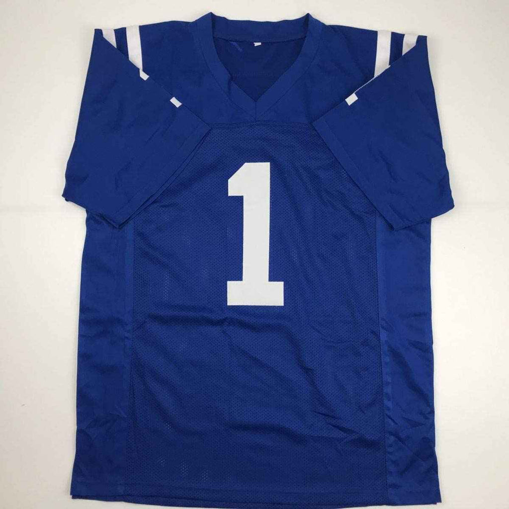 Autographed/Signed Bill Polian HOF 15 Indianapolis Blue Football Jersey JSA COA
