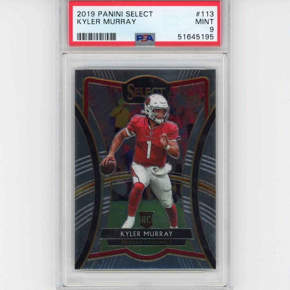 Graded 2019 Panini Select Kyler Murray #113 Rookie RC Football Card PSA 9 Mint