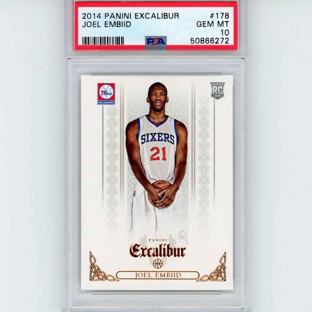 Graded 2014-15 Panini Excalibur Joel Embiid #178 Rookie RC Basketball Card PSA 10 Gem Mint