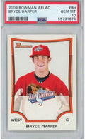 Graded 2009 Topps Bowman Aflac Bryce Harper #BH Rookie RC Baseball Card PSA 10 Gem Mint
