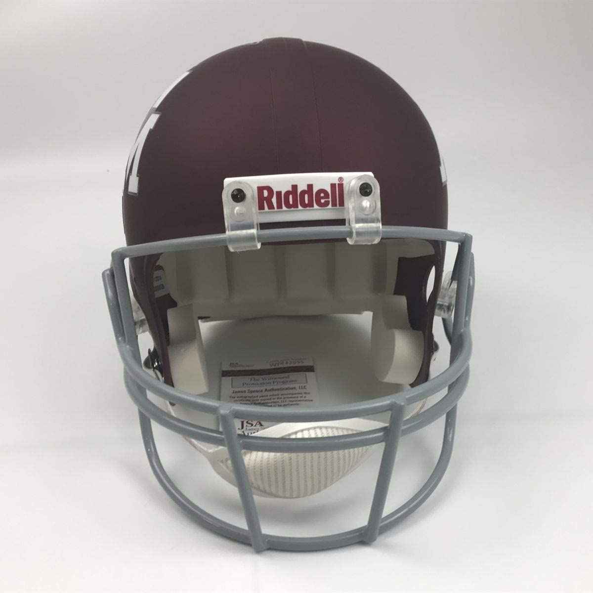 Autographed/Signed Johnny Manziel 12 Heisman Texas A&M Aggies Full Size FS F/S Replica College Football Helmet JSA COA