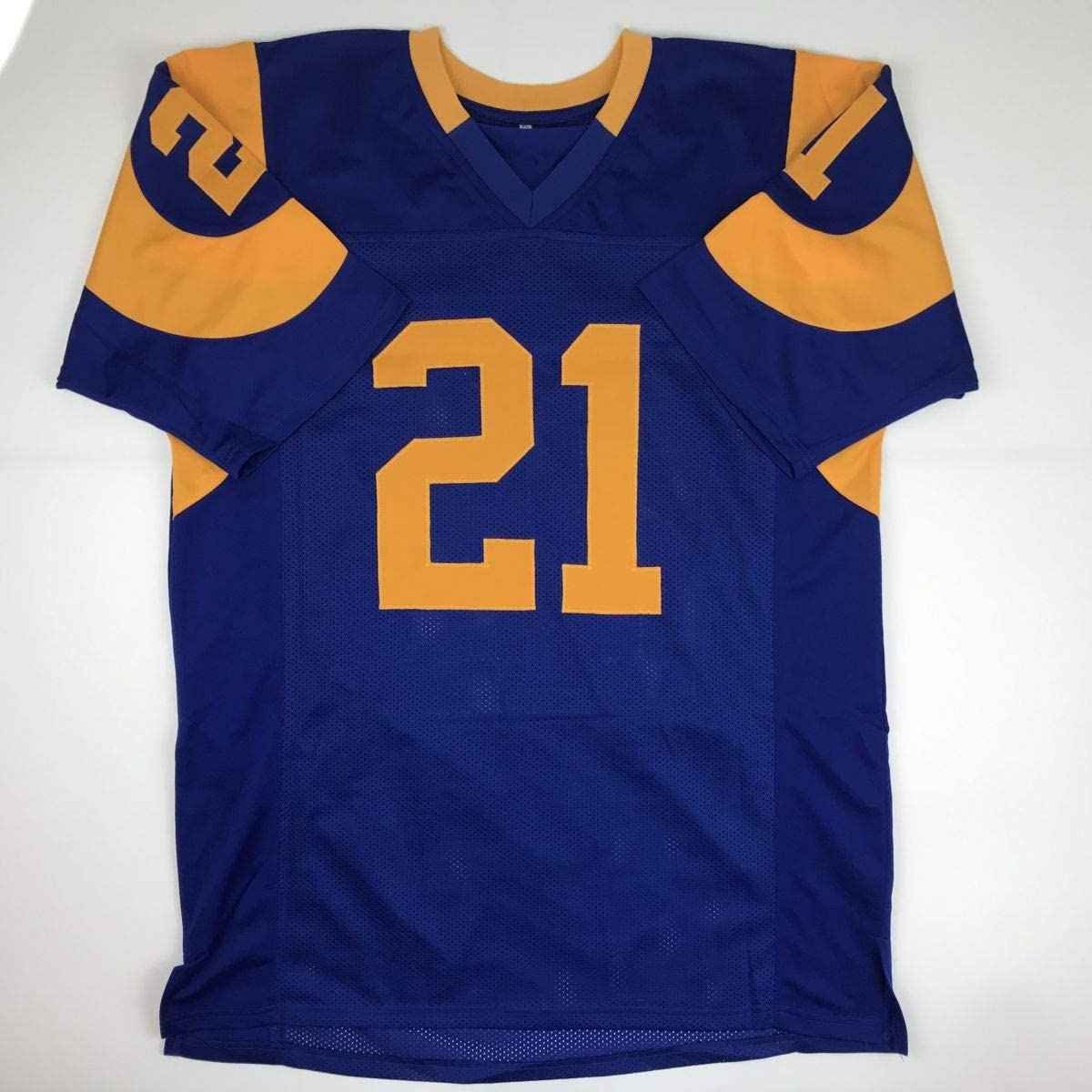 Autographed/Signed Nolan Cromwell Los Angeles LA Blue Football Jersey JSA COA