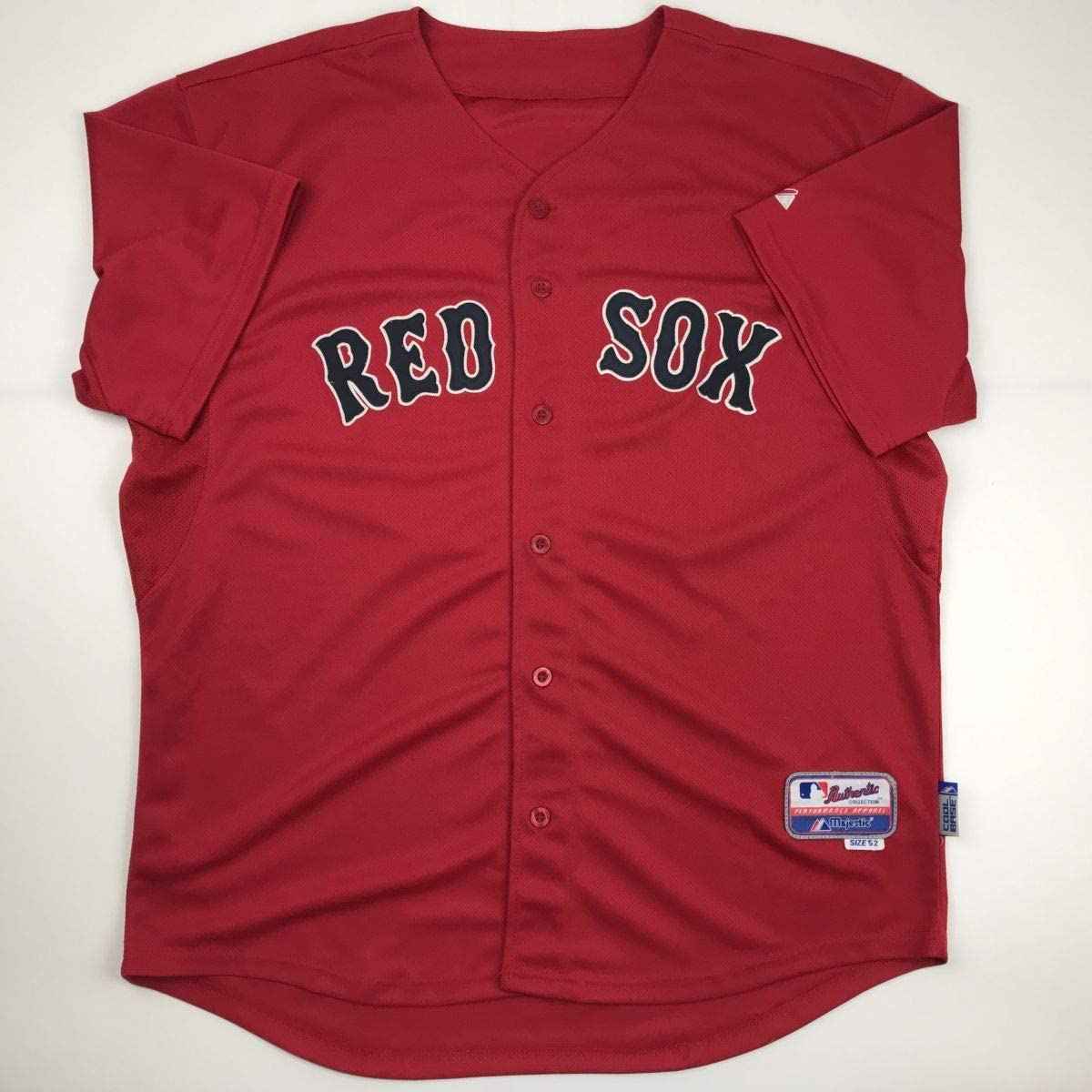 Autographed/Signed Carl Crawford Boston Red Baseball Jersey JSA COA Holo Only