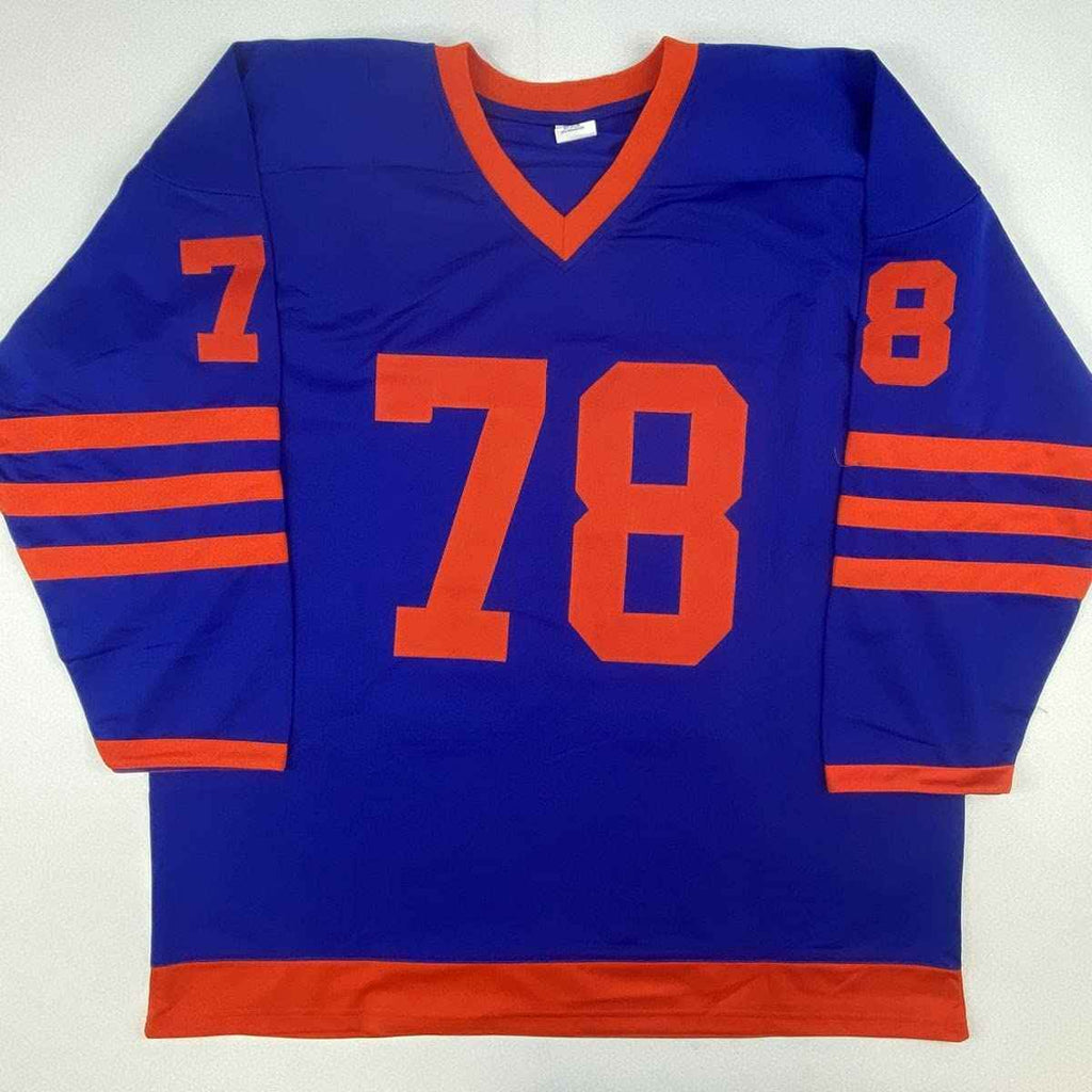 Autographed/Signed Nick Castle Michael Myers Halloween Blue Movie Jersey PSA/DNA COA